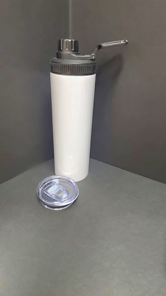 20oz Sports Bottle with Cap and Straw lids