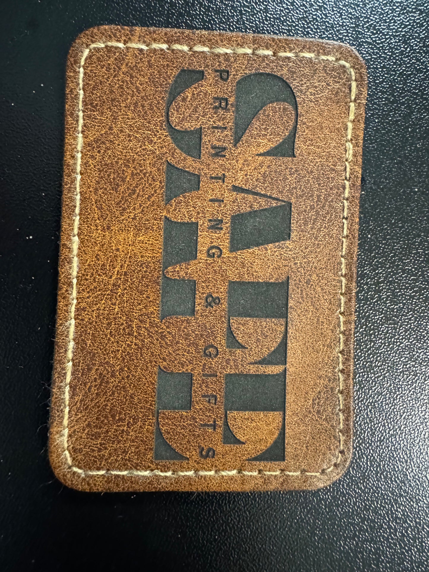 Engraved pleather Patch