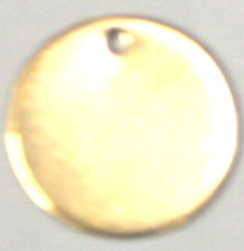 Round Stainless steel Charm Approx 12 or 15mm in diameter 1mm thick gold or silver tone