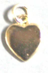Plated Heart Charms Approx 0.47 x 0.37 x 0.06 inch