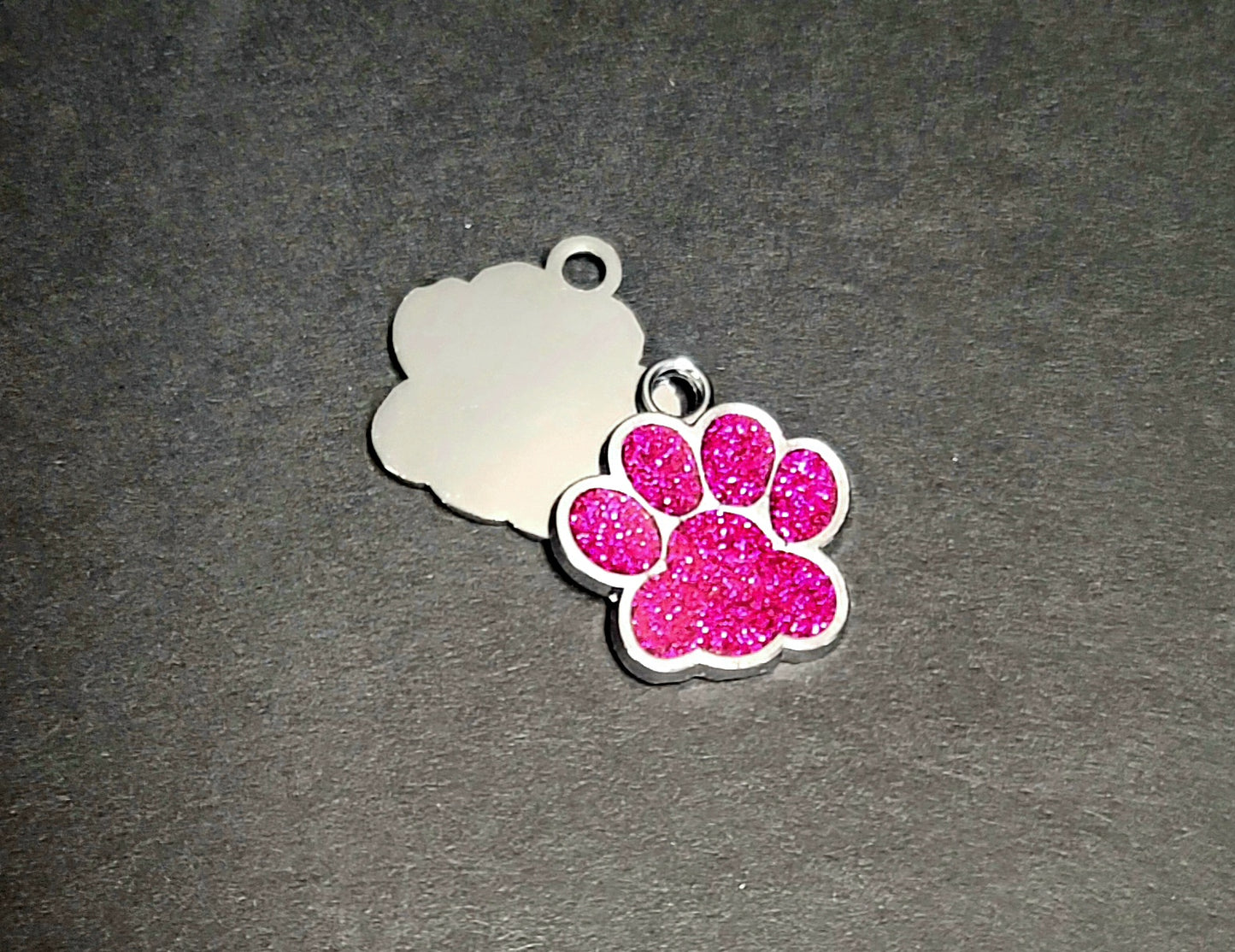 Custom Engraved Dog Paw Charm
