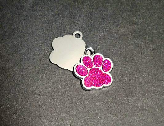 Custom Engraved Dog Paw Charm
