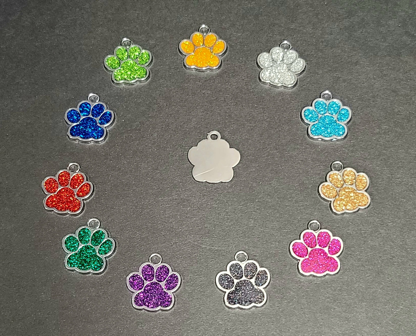 Custom Engraved Dog Paw Charm