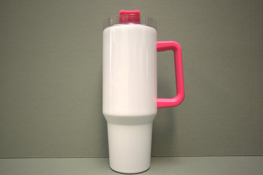 40 OZ Tumblers with Colored Handle Stainless Steel Insulated water tumbler