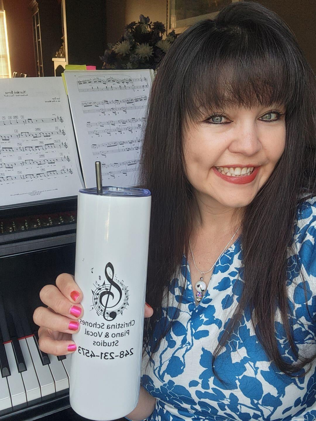 30oz Custom Tumbler w/ straw