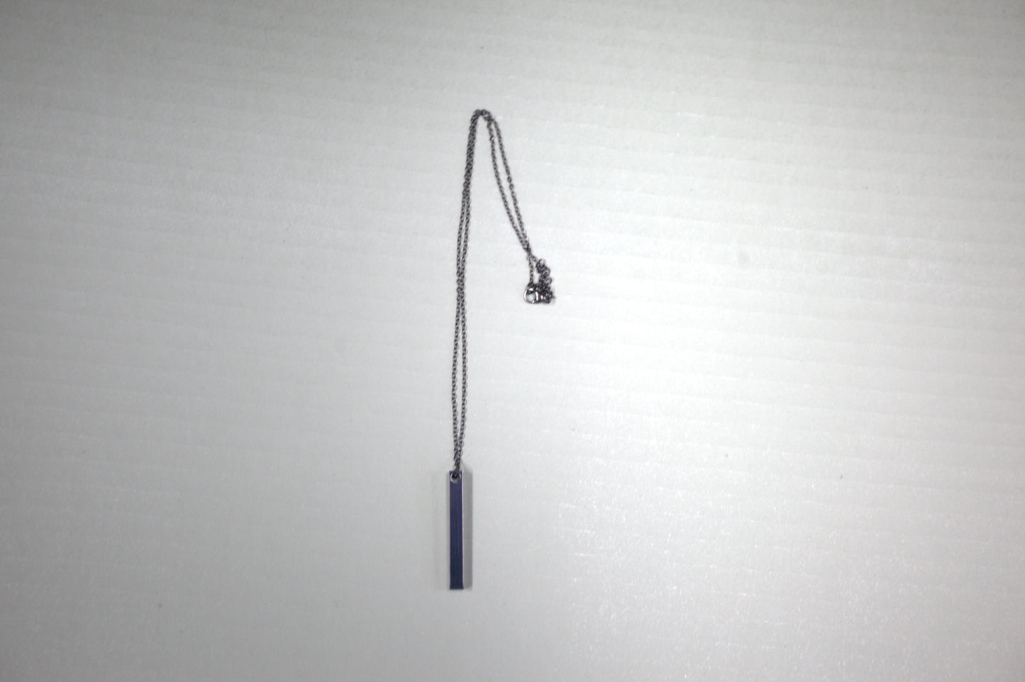 Stainless Steel Rectangle Pendant Necklace