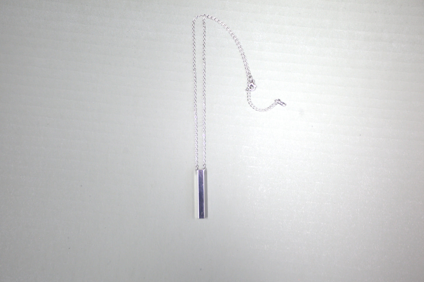 Stainless Steel Rectangle Pendant Necklace