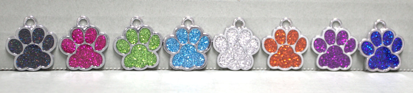 Custom Engraved Dog Paw Charm