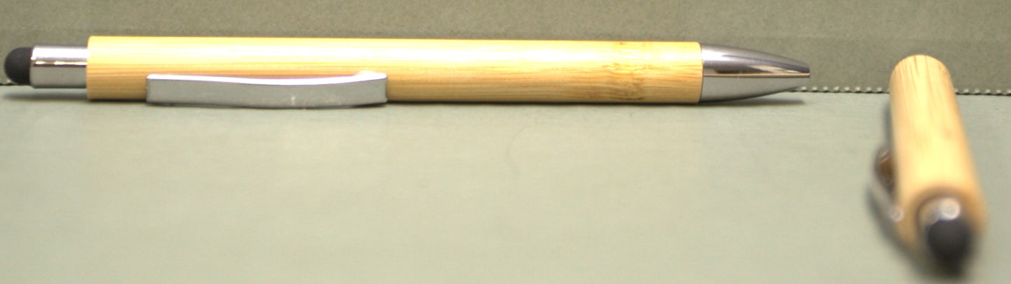 Bamboo Engravable Pens with Stylus