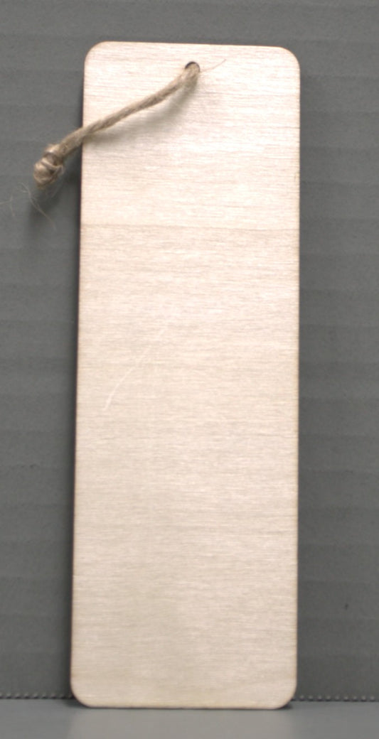 6 x 2 Inch Large Size Wooden Bookmarks with Hole and Ropes